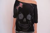 Blusa caveira feminina